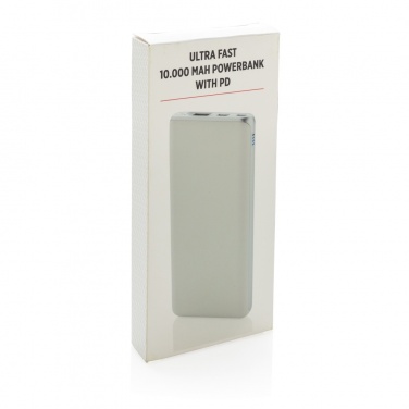 Logotrade promotional giveaway image of: Ultra fast 10.000 mAh powerbank with PD