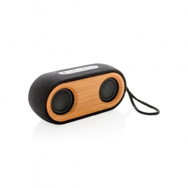 Logo trade promotional products image of: Bamboo X double speaker