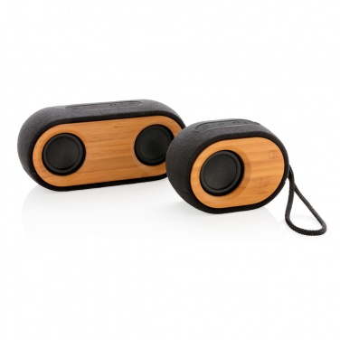Logotrade business gift image of: Bamboo X double speaker