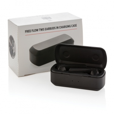 Logo trade promotional product photo of: Free Flow TWS earbuds in charging case