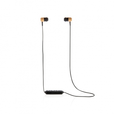 Logotrade promotional products photo of: Bamboo wireless earbuds