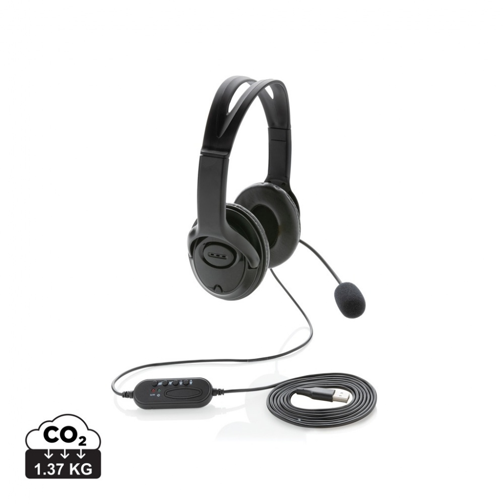 Logotrade promotional giveaway picture of: Over ear wired work headset