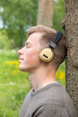 Logotrade business gift image of: Bamboo wireless headphone