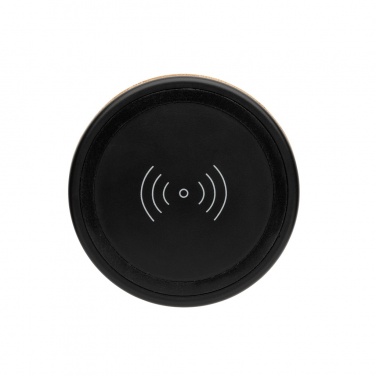 Logo trade promotional giveaways picture of: Bamboo wireless charger speaker