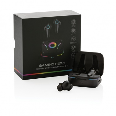 Logo trade promotional merchandise image of: RGB gaming earbuds with ENC