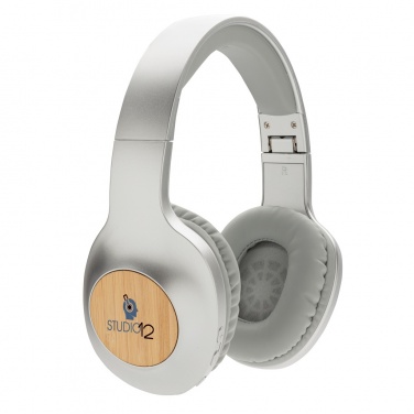 Logo trade promotional items picture of: Dakota Bamboo wireless headphone