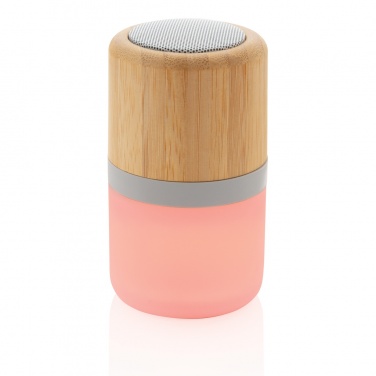 Logotrade promotional merchandise picture of: Bamboo colour changing 3W speaker light
