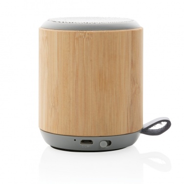 Logotrade business gifts photo of: Bamboo and fabric 3W wireless speaker