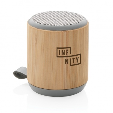 Logotrade promotional products photo of: Bamboo and fabric 3W wireless speaker