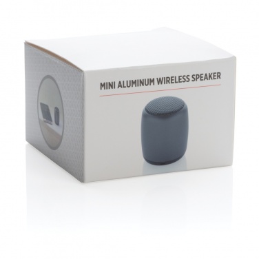 Logo trade promotional gifts picture of: Mini aluminium wireless speaker