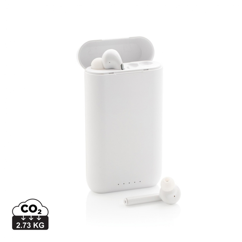Logotrade promotional product picture of: Liberty TWS earbuds with 5.000 mAh powerbank