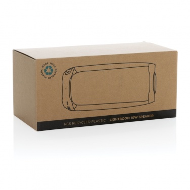 Logotrade promotional product image of: RCS recycled plastic Lightboom 10W speaker