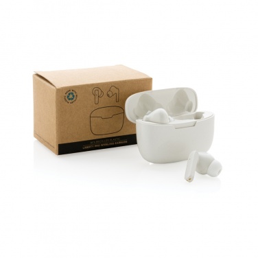 Logo trade promotional products image of: RCS recycled plastic Liberty Pro wireless earbuds
