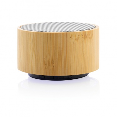 Logo trade promotional giveaways image of: RCS recycled plastic and bamboo 3W wireless speaker