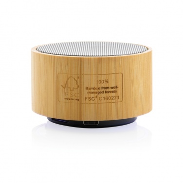 Logotrade promotional merchandise image of: RCS recycled plastic and bamboo 3W wireless speaker