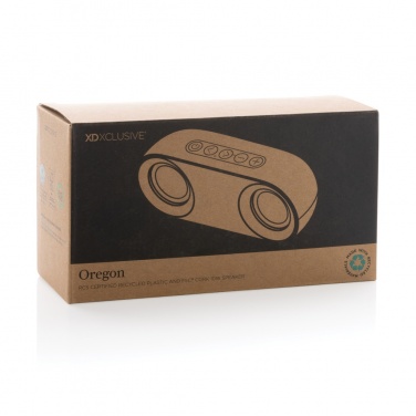 Logotrade promotional giveaway image of: Oregon RCS recycled plastic and cork 10W speaker