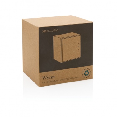 Logo trade promotional item photo of: Wynn 5W bamboo wireless speaker
