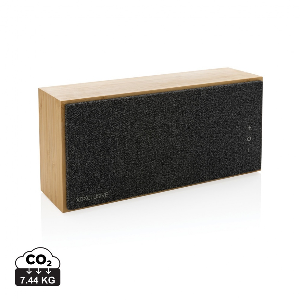 Logo trade business gifts image of: Wynn 20W bamboo wireless speaker
