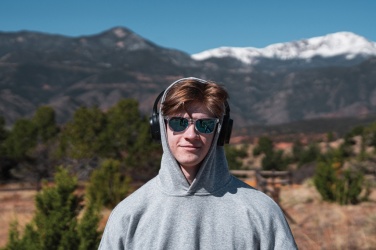 Logotrade promotional giveaway picture of: RCS recycled plastic Elite Foldable wireless headphone