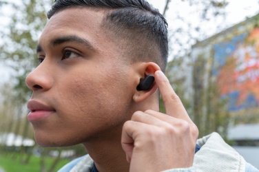 Logo trade promotional product photo of: Urban Vitamin Gilroy hybrid ANC and ENC earbuds