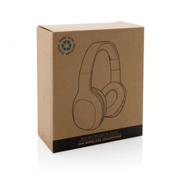 Logo trade promotional gifts picture of: RCS recycled plastic JAM wireless headphone