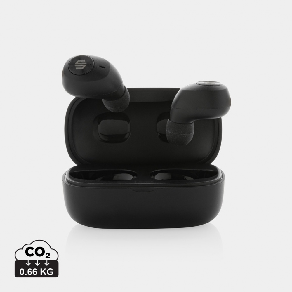 Logo trade promotional merchandise picture of: Urban Vitamin Palm Springs RCS rplastic ENC earbuds