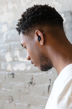 Logo trade promotional gifts image of: Urban Vitamin Palm Springs RCS rplastic ENC earbuds