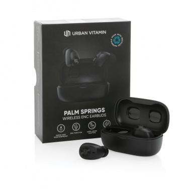 Logo trade promotional item photo of: Urban Vitamin Palm Springs RCS rplastic ENC earbuds