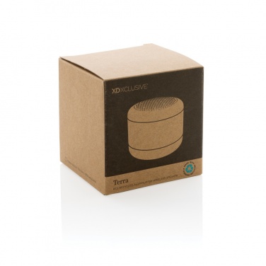 Logo trade promotional products image of: Terra RCS recycled aluminium 5W wireless speaker
