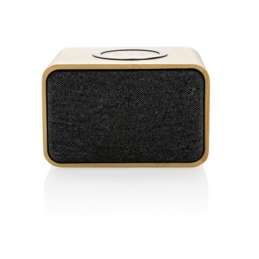 Logo trade promotional items image of: RCS Rplastic 3W speaker with bamboo 5W wireless