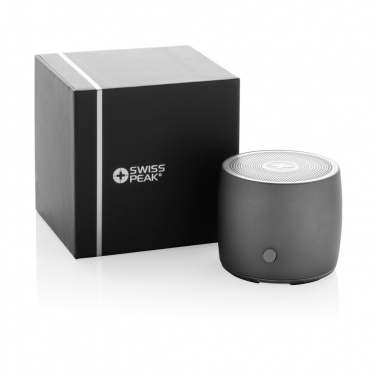 Logo trade promotional products picture of: Swiss Peak RCS recycled aluminum 3W bass speaker