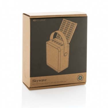 Logo trade promotional gifts picture of: Skywave RCS recycled plastic solar speaker 12W