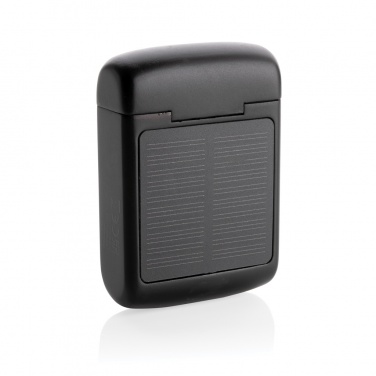 Logotrade advertising product image of: Skywave RCS recycled plastic solar earbuds