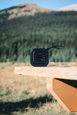 Logo trade promotional gifts picture of: 3W RCS recycled plastic wireless sunwave solar speaker