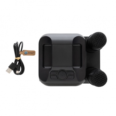 Logo trade promotional gifts image of: Singvibe RCS recycled plastic karaoke set with double mic