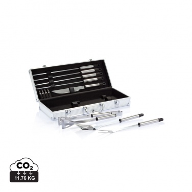 Logo trade corporate gift photo of: 12 pcs barbecue set in aluminium box