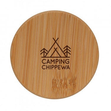 Logo trade promotional item photo of: Double wall borosilicate glass with bamboo lid 250ml 2pc set