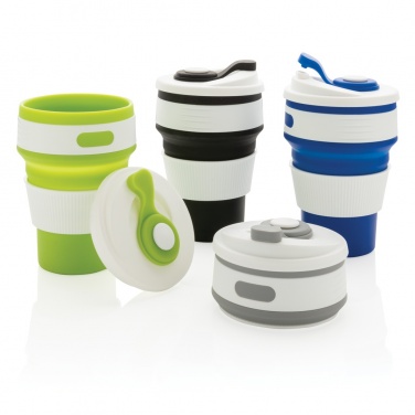 Logo trade business gift photo of: Foldable silicone cup