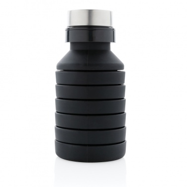 Logotrade corporate gift picture of: Leakproof collapsible silicone bottle with lid