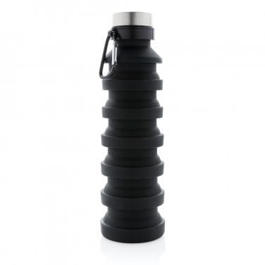 Logo trade corporate gifts picture of: Leakproof collapsible silicone bottle with lid