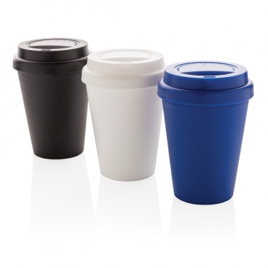 Logo trade promotional giveaways picture of: Reusable double wall coffee cup 300ml