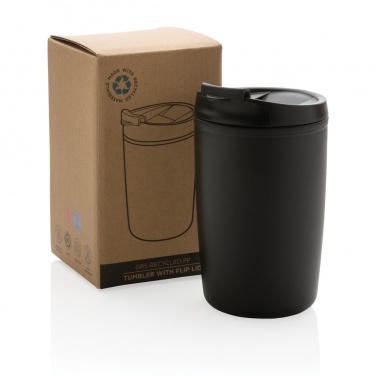 Logo trade promotional giveaways picture of: GRS Recycled PP tumbler with flip lid