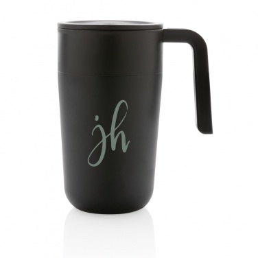 Logo trade promotional gifts image of: GRS Recycled PP and SS mug with handle