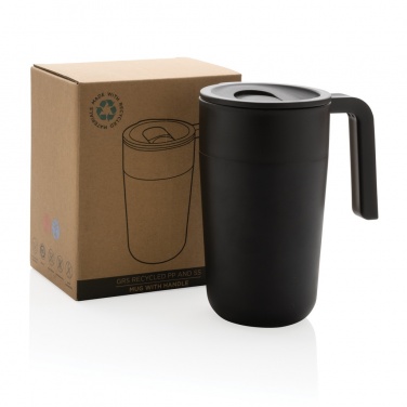 Logotrade promotional merchandise photo of: GRS Recycled PP and SS mug with handle