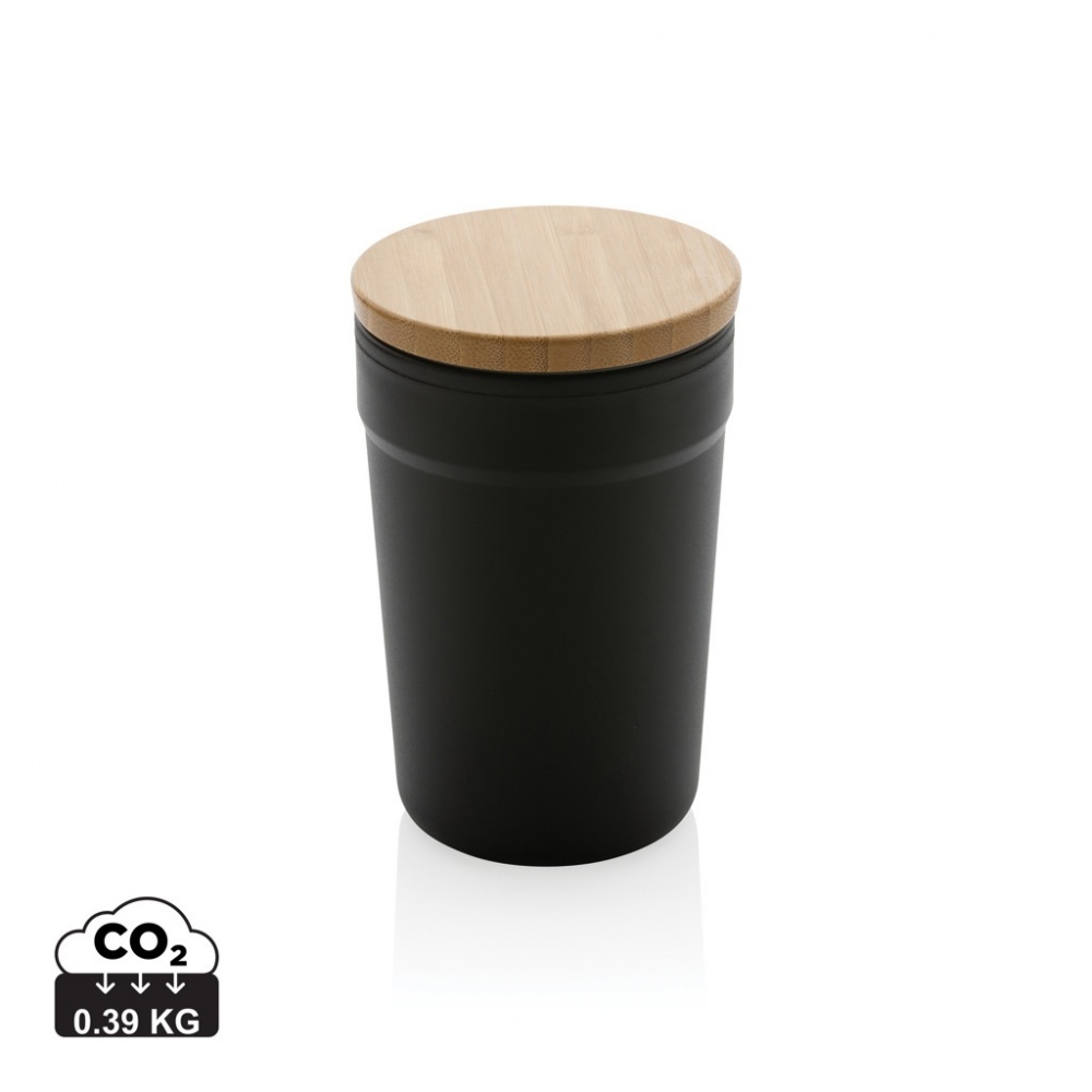 Logo trade promotional giveaway photo of: GRS certified recycled PP mug with bamboo lid