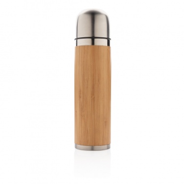 Logo trade corporate gifts image of: Bamboo vacuum travel flask