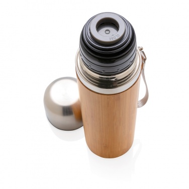 Logo trade promotional items picture of: Bamboo vacuum travel flask
