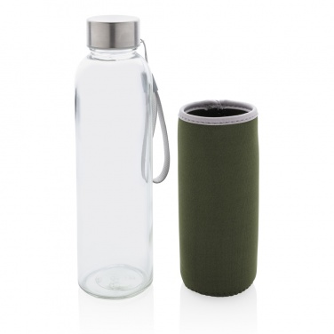 Logo trade promotional products image of: Glass bottle with neoprene sleeve