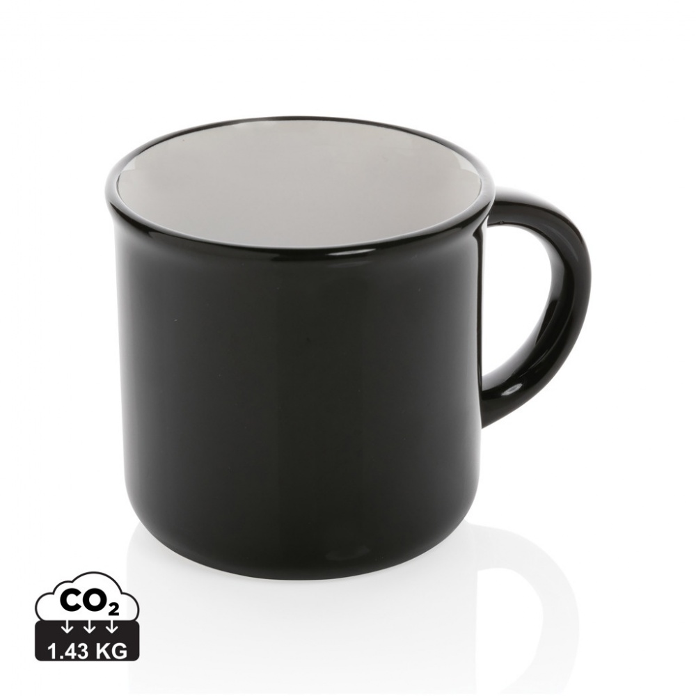 Logo trade promotional giveaways image of: Vintage ceramic mug 280ml