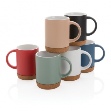 Logo trade promotional giveaways picture of: Ceramic mug with cork base 280ml